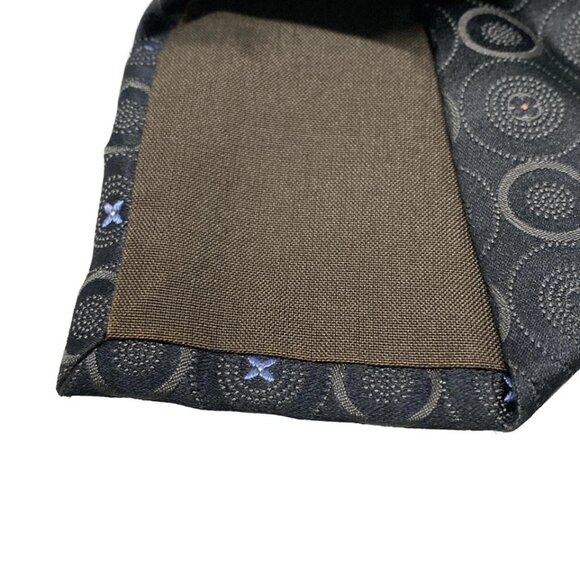 LOUIS VUITTON - Dark Navy Light Blue Multi Unconfirmed Men's Tie 149-071825 - Picture 6 of 8